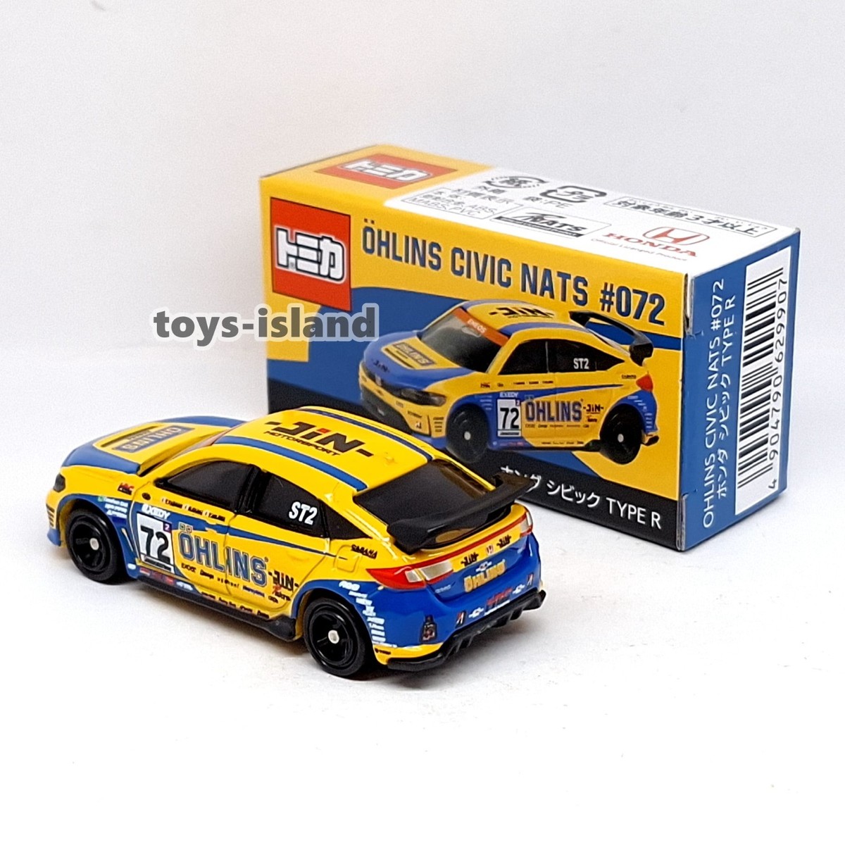 TOMICA OHLINS CIVIC NATS #072 TYPE R 1/64 TOMY DIECAST CAR HONDA