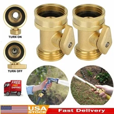 2-10PCS 3/4" Garden Hose Shut Off Valve Water Pipe Faucet Connector Solid Brass