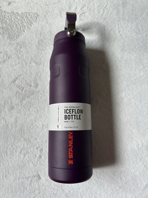 #ad Stanley Aerolight IceFlow Water Bottle Plum Stainless Steel w Handle 36 Oz NEW $26.98