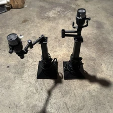 Set of 2 Swing Arm Lamps Black Vintage Table Lamps for Living Room