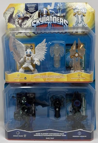 NEW Skylanders Trap Team Dark & Light Elements Expansion Packs RARE Both Sealed!