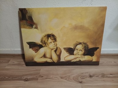 Art Print Two Angels (Putti) from Raphael's Painting ''The Sistine Madonna''