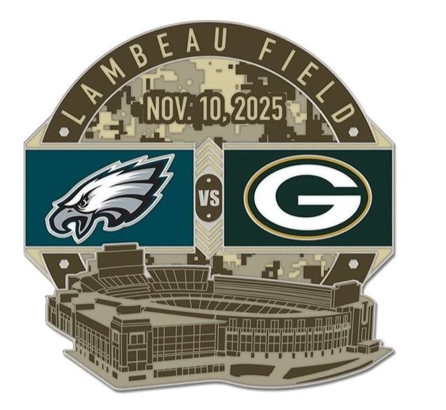 Philadelphia Eagles VS Green Bay Packers Game day Pin 11/10/2025 Lambeau Field - Image 2 of 2