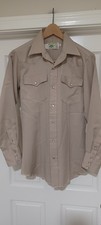 VTG Mesquite By Niver Men  s Western Wear 14 1/2 32... Pearl Snap BrWN Shirt Sz S