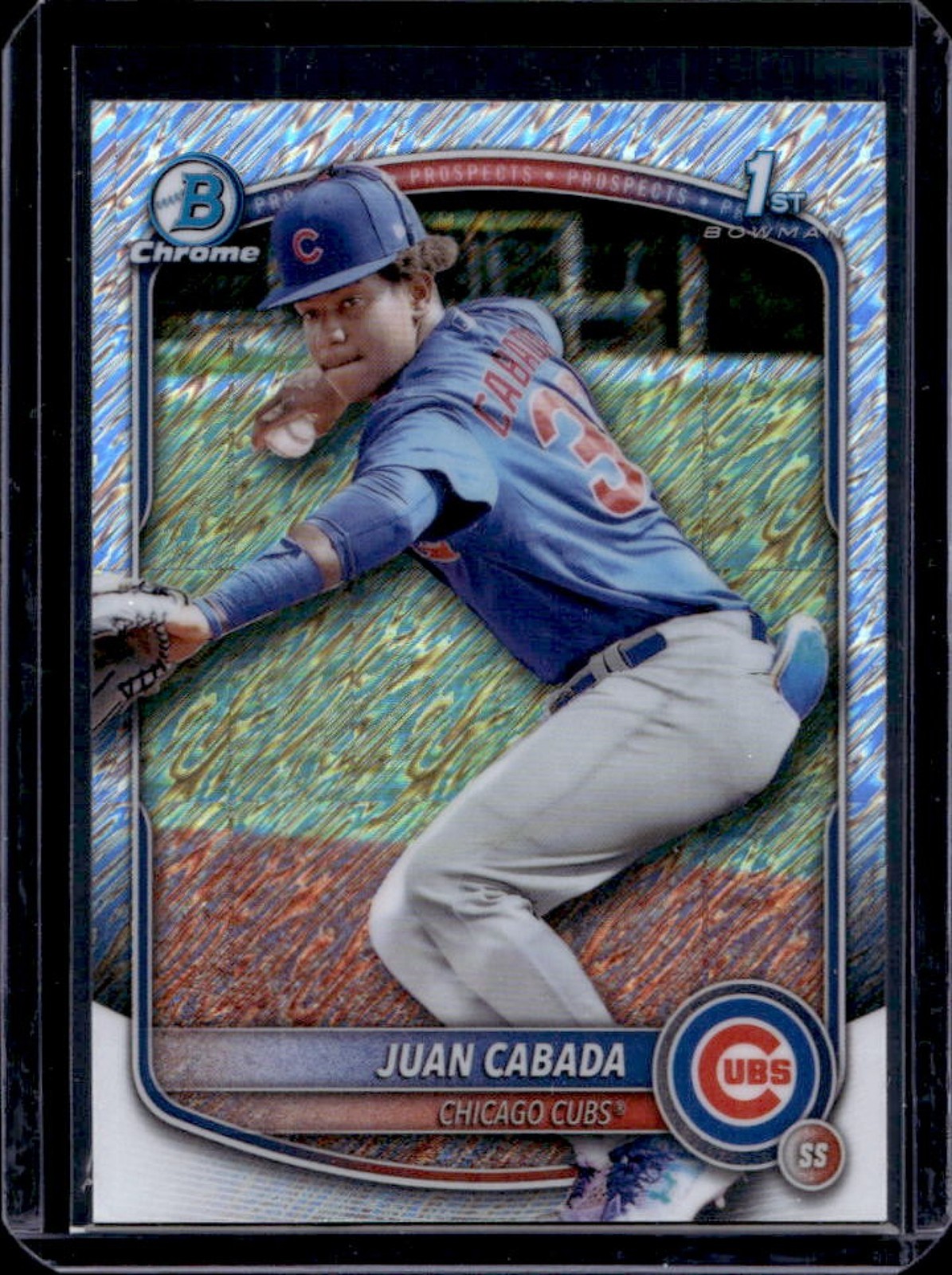 2025 Bowman Chrome Juan Cabada Shimmer Refractor 1st #BCP-207 Cubs
