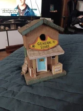Wooden General Store Birdhouse Decorative