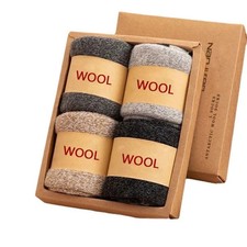 2pairs/men's Socks Super Thick Wool High Quality Merino Wool Socks Business Fall