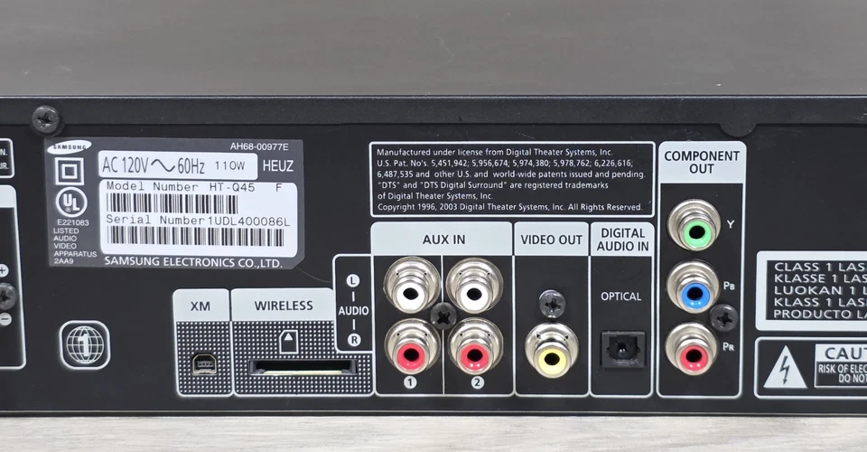 SAMSUNG HT-Q45 5-Disc DVD/CD 5.1ch Home Theater System No Remote/Speakers TESTED - Image 4 of 4