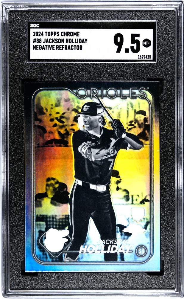 2024 Topps Chrome Jackson Holliday #88 Negative Refractor SGC 9.5