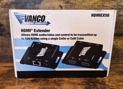 Vanco HDMIEX50 HDMI Extender Audio Video Controller Over Single Cat5/Cat6