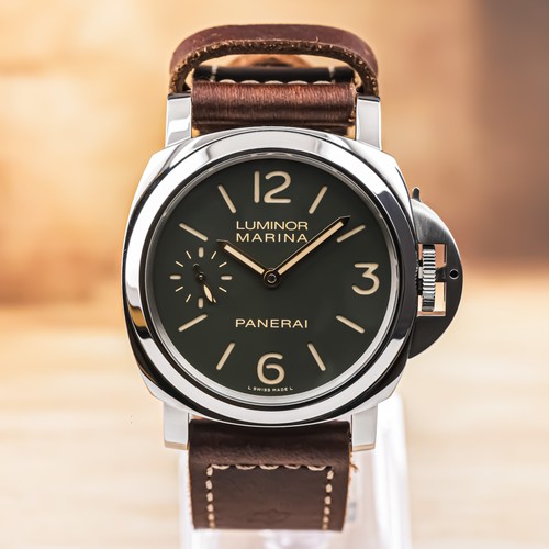 Panerai Luminor Marina Green Dial on Leather PAM00911 Complete 2018