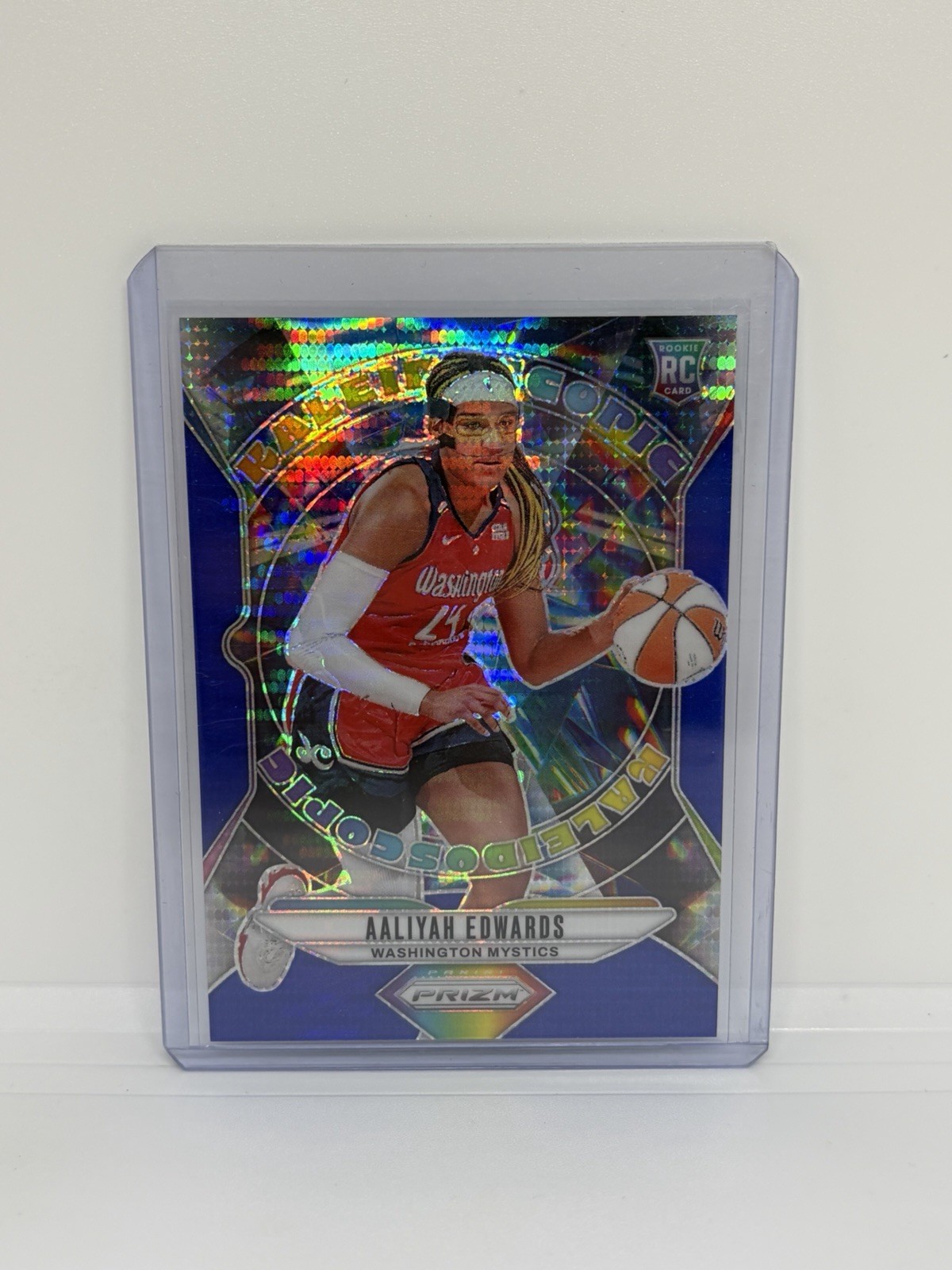 2024 Panini Prizm WNBA - #6 Aaliyah Edwards Kaleidoscopic Blue Pulsar /199 RC
