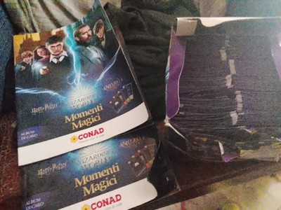 Two Harry Potter Albums And A Complete Box With Disposable Figures 