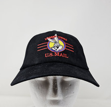VINTAGE Bugs Bunny Hat Cap Snap Back Black Red Looney Tunes 90s Made In USA