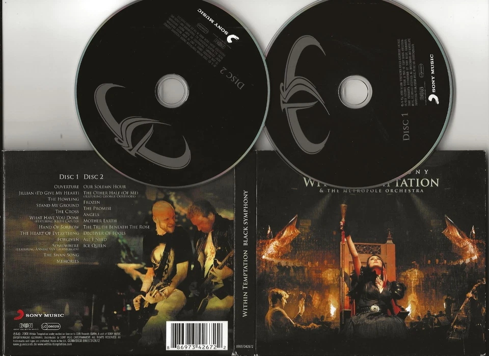 WITHIN TEMPTATION Black Symphony 2 cd set 2008 Metropole Orchestra metal 22 trks - Image 2 of 2