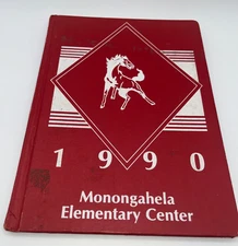 Vintage Ephemera 1990 Monongahela Elementary School Center Yearbook Cool Kid