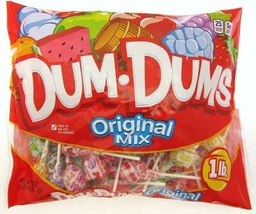 Dum Dums Original Pops  Lolipop Suckers Candy  1 Lb Bag