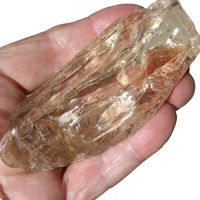 rle NATURAL TOPAZ FACET ROUGH, 93 x 39 X 33 mm , BRAZIL , 950 carats