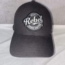 Twelve5’s Rebel Hard Coffee Hat Black Mesh Trucker Snapback Boelter Promo