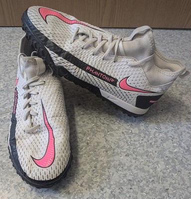 Nike Phantom GT Academy Dynamic Fit TF Kunstrasen weiß/schwarz/pink, UK 5,5