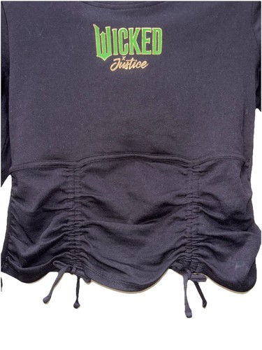 Justice Girls Wicked Shirt & Skirt Built In Shorts XL Size 16-18 Black Green NWT - Picture 4 of 18