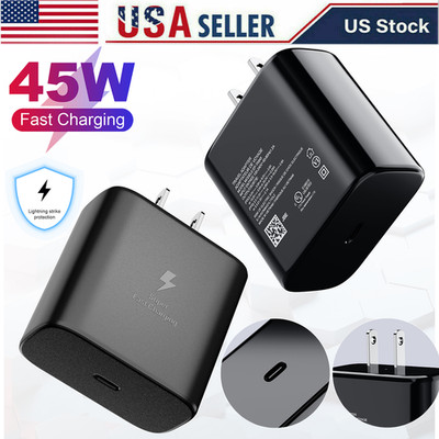 PD 45W USB-C Super Fast Charging Wall Charger Adapter for Samsung Galaxy S26