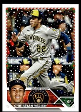2023 Topps Holiday #H164 Christian Yelich Milwaukee Brewers