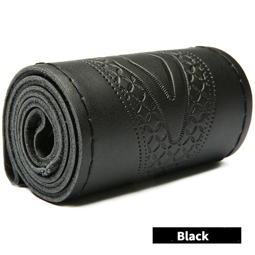 38CM DIY Geflecht Auto Lenkrad Bezug Echtleder Naht auf Folie Weich - Bild 11 von 18