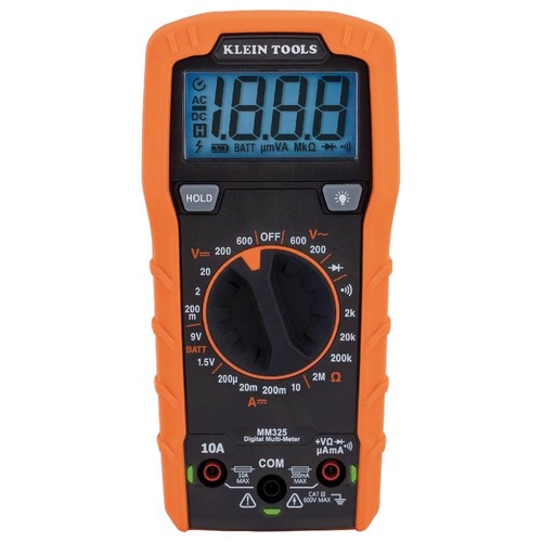Klein Tools MM325 Multimeter, Digital Manual-Ranging 600V AC/DC Voltage Tester, - Picture 12 of 14