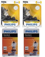 4x Philips 9005+9006 High Quality Vision Halogen Light Bulb Lamp High/Low Beam