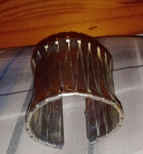 Handmade Vintage Wire Cuff Bracelet 2.25"W - Picture 2 of 4