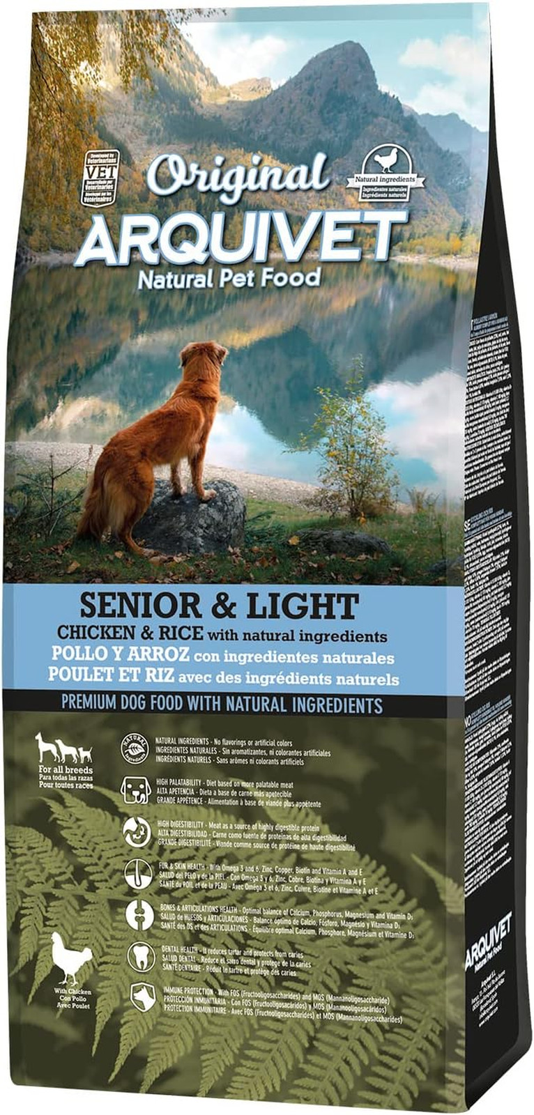 Original - Senior & Light - Pollo e riso - 12 kg - Crocchette per cani anziani d