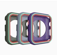 Apple Watch Series 3  series 2 silicone case purple, green, grey 3 pack