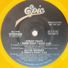 CHEAP TRICK, D WERNER, MOLLY HATCHET  AE71185 Gold 7" EP 3 SONG 45rpm Vinyl VG++
