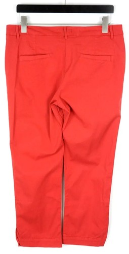 COP COPINE Planta Trousers Women's (EU) 42 Red Zip Fly Chino Regular Fit - Picture 2 of 6