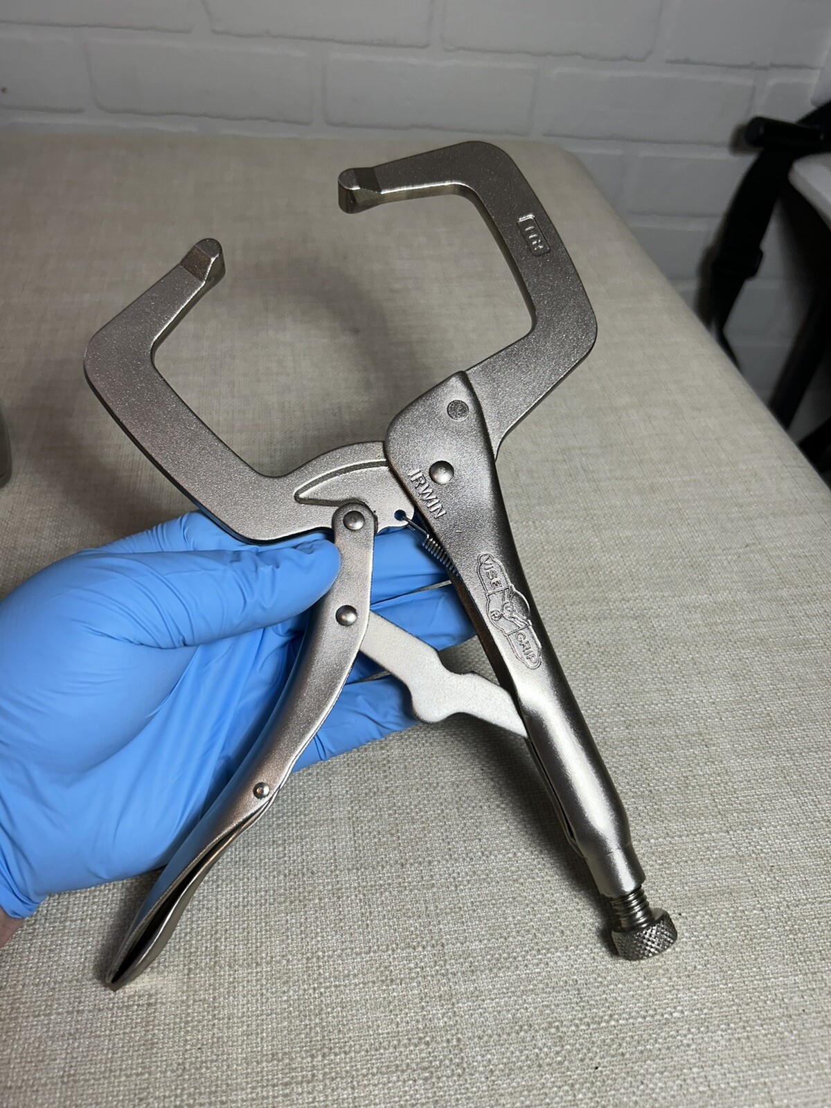 2 New Irwin 11" OAL C-Clamp Locking Pliers 2-5/8" Jaw Depth, 3-3/8" Jaw Opening