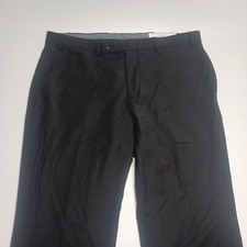 Calvin Klein Jerome Mens Dress Pant Size 36W 30L Black Stretch Slim Fit