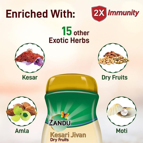 Zandu Kesari Jivan Dry Fruits Chyawanprash Natural Immunity, Energy - Picture 13 of 20