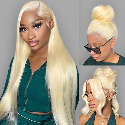 Blonde 613 Full Lace Wig Transparent Straight 180% Density 613