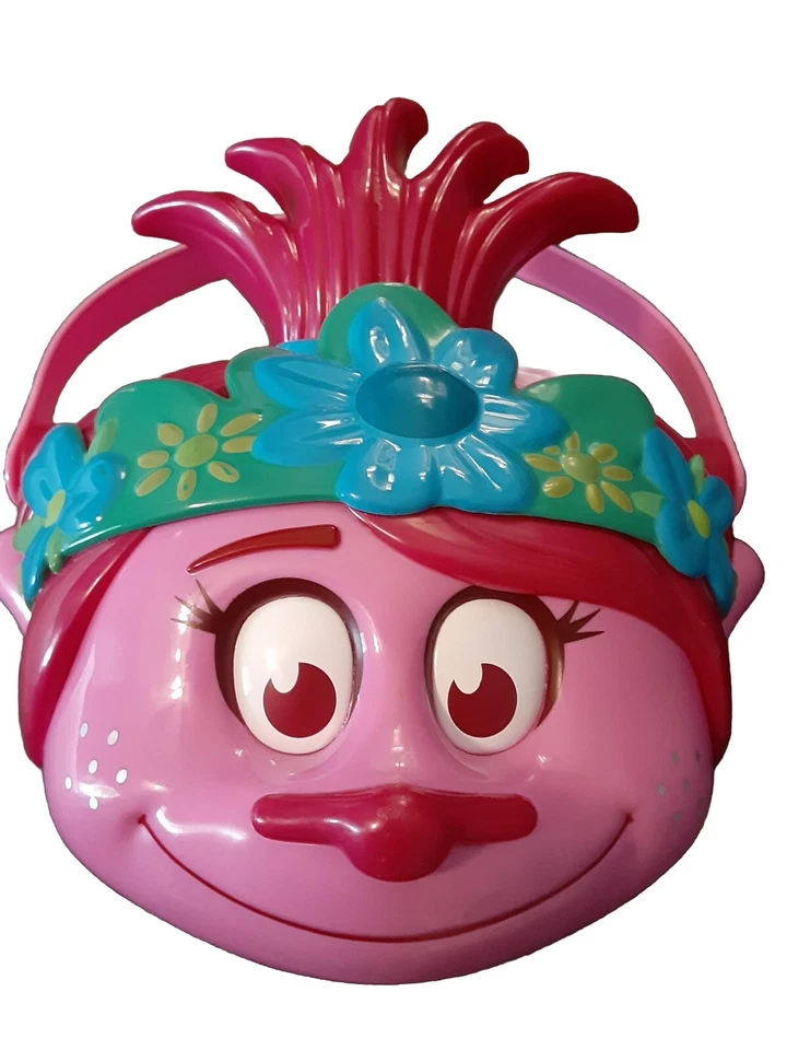 Trolls Amapola Rosa Halloween Caramelo Truco o Trato Cubo y Mango de Cesta de Pascua Foto 2 de 4