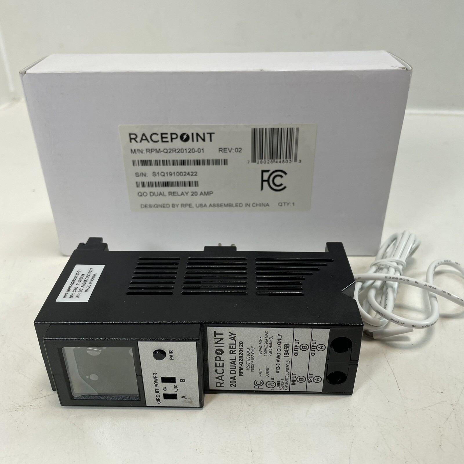 SAVANT Racepoint RPMQ2R2012001 QO Dual Relay 20 Amp New eBay