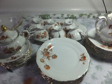 Mitterteich Bavaria Norway Rose Germany dinner china dishes set gold rim 36 pcs