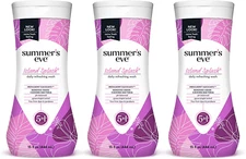 Summer's Eve Feminine Cleansing Wash pH Balance Sensitive Island Splash 15oz 3pk