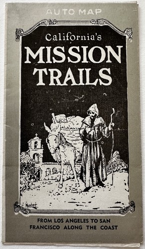 California Mission Trails Auto map 1935 advertising promo map - Picture 3 of 6