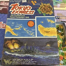 Tokyo Express Pre-Owned 1942 Guadalcanal Naval Campaign Game - 1988 Complete