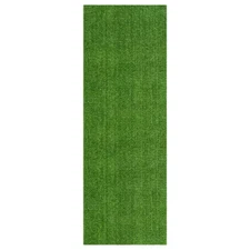 Meadowland Collection Waterproof Solid 3X10 Indoor/Outdoor Artificial Grass Runn