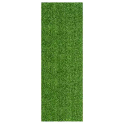 Meadowland Collection Waterproof Solid 3X10 Indoor/Outdoor Artificial Grass Runn