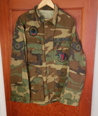 United States US Air Force BDU shirt w USAF Civil Eng Prime Beef patch