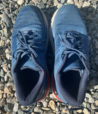 Hoka One One Bondi 7 Mens Size 8.5 Gray Blue Running Shoes