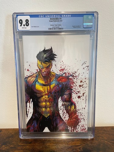 INVINCIBLE #1 Virgin Battle Damage Mark Whatnot Exclusive CGC 9.8 Skybound